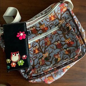 Owl purse and wallet